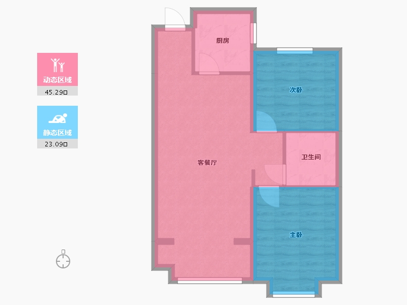 山西省-太原市-华峪南区-61.33-户型库-动静分区