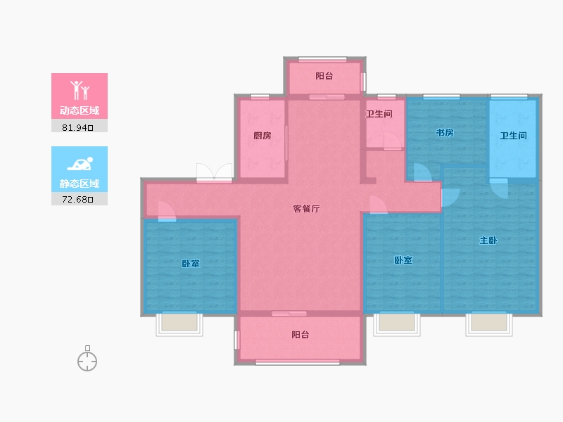 江苏省-徐州市-碧桂园二期-140.00-户型库-动静分区