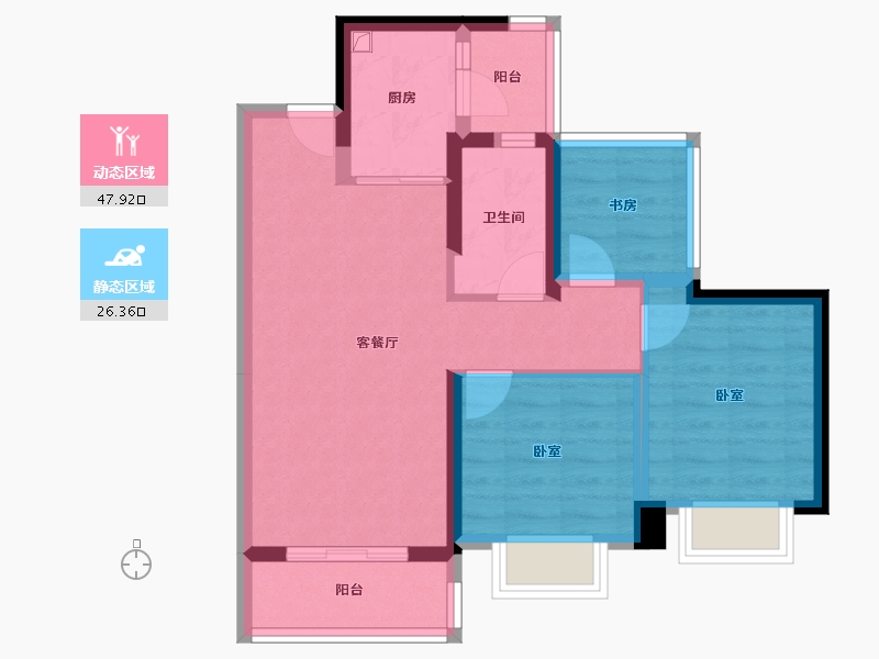 广东省-惠州市-星河传奇-65.15-户型库-动静分区