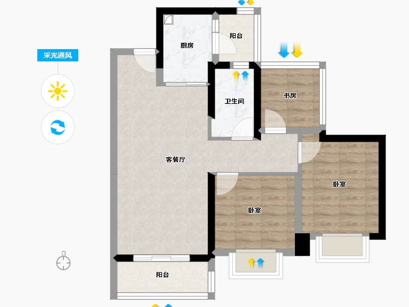 广东省-惠州市-星河传奇-65.15-户型库-采光通风