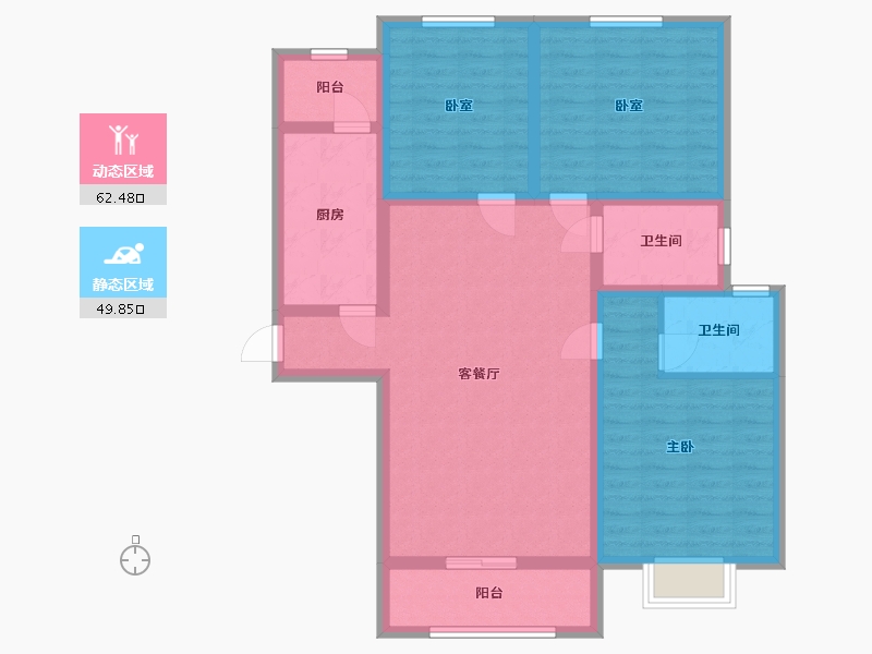 河北省-廊坊市-幸福城-99.12-户型库-动静分区