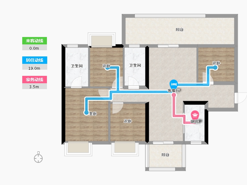 广西壮族自治区-南宁市-大唐院子-92.26-户型库-动静线