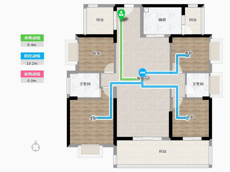 广东省-惠州市-隆生鹿江花园-120.01-户型库-动静线