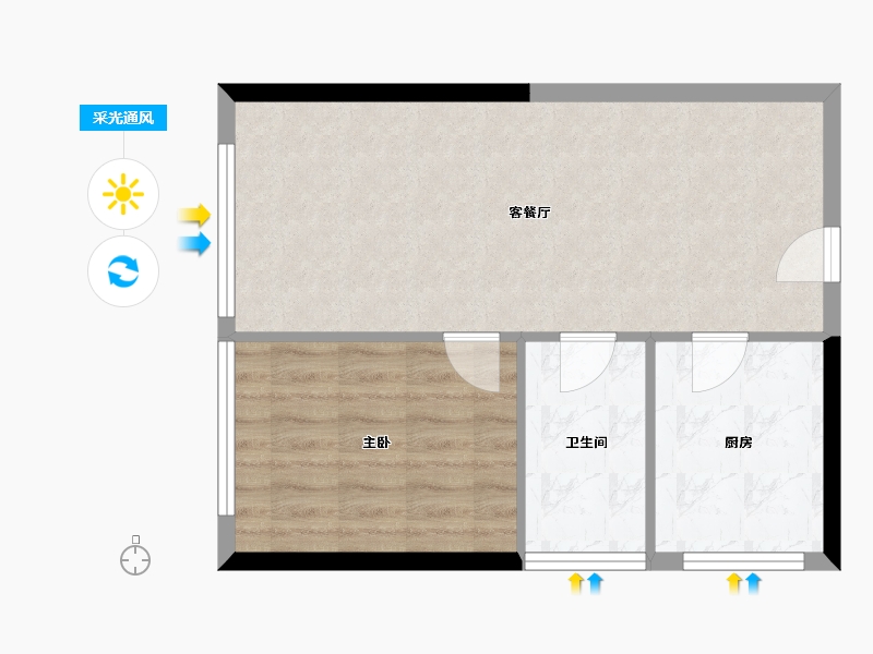 广东省-广州市-中建·玖玥湾（商办）-52.48-户型库-采光通风