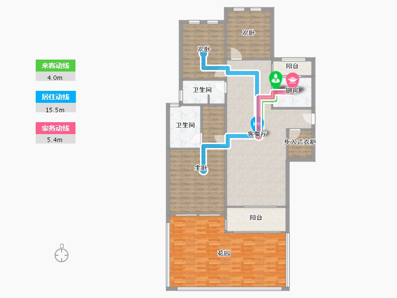 江苏省-徐州市-玫瑰园-104.00-户型库-动静线