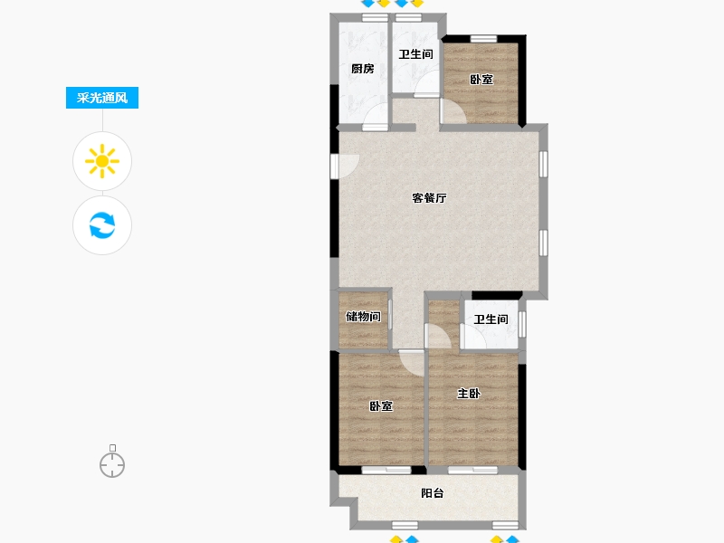 江苏省-镇江市-碧桂园凤凰城-81.07-户型库-采光通风