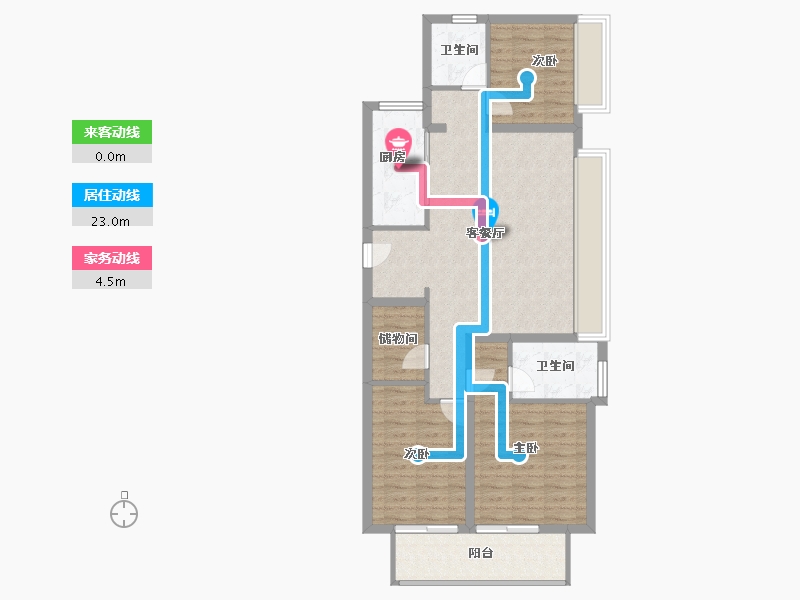 江苏省-镇江市-万科翡翠公园-92.00-户型库-动静线