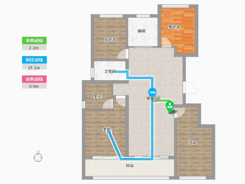 浙江省-杭州市-华昭府-106.12-户型库-动静线