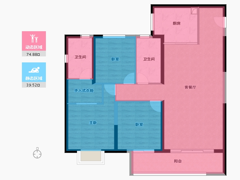 甘肃省-兰州市-绿城·兰州诚园-103.20-户型库-动静分区