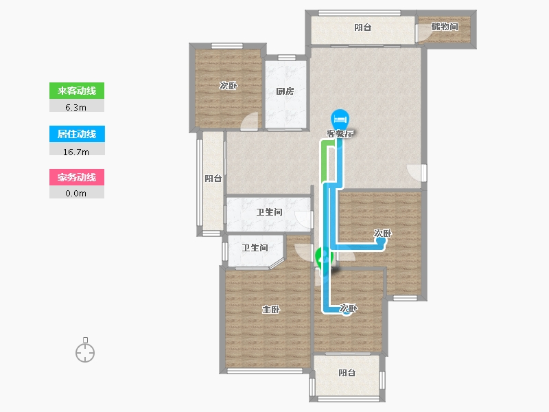 福建省-厦门市-玉成豪园-128.00-户型库-动静线