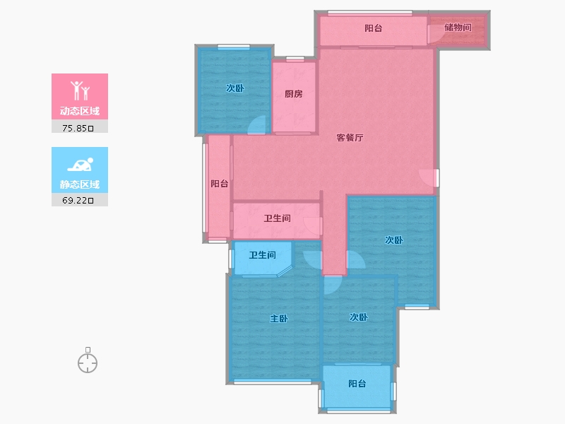 福建省-厦门市-玉成豪园-128.00-户型库-动静分区