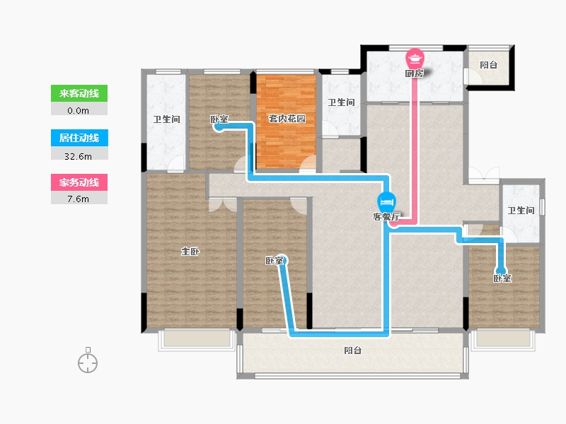 湖南省-长沙市-中国铁建·梦想·龙隐台-211.94-户型库-动静线