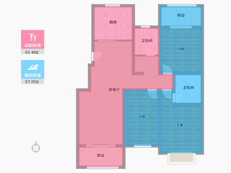 河南省-新乡市-新基翠竹苑-120.00-户型库-动静分区