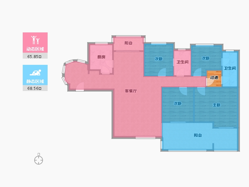 湖北省-武汉市-紫菘枫林上城-145.00-户型库-动静分区