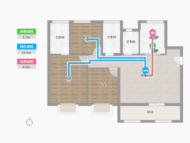 陕西省-西安市-中铁·卓越城-92.74-户型库-动静线