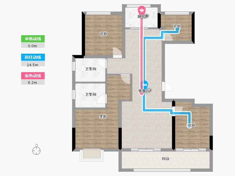 安徽省-马鞍山市-德信江山云起-104.84-户型库-动静线