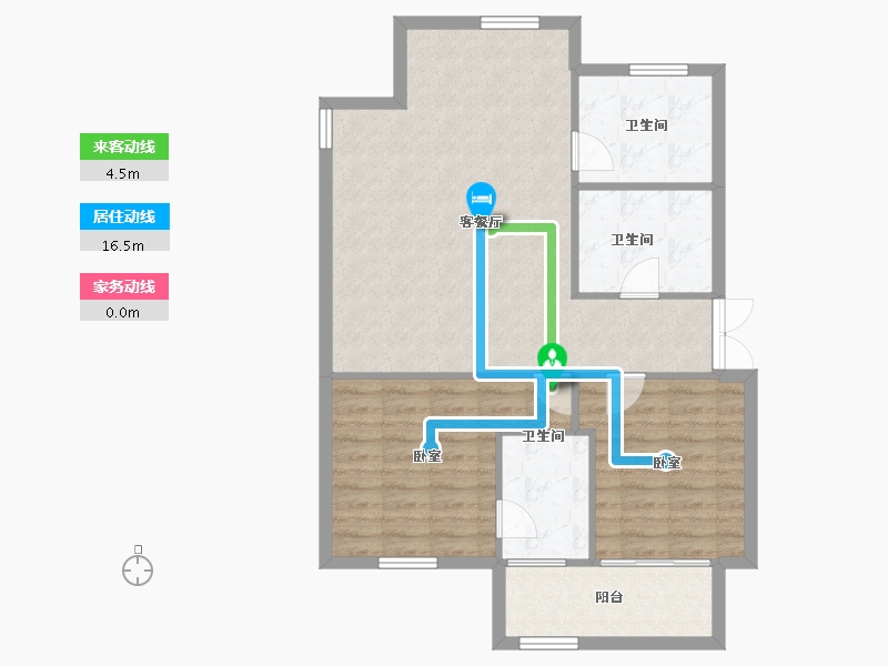 江苏省-镇江市-悦泰·悦河湾-83.83-户型库-动静线