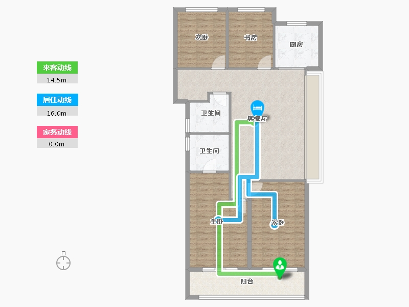 浙江省-杭州市-翠语彩虹里-108.55-户型库-动静线