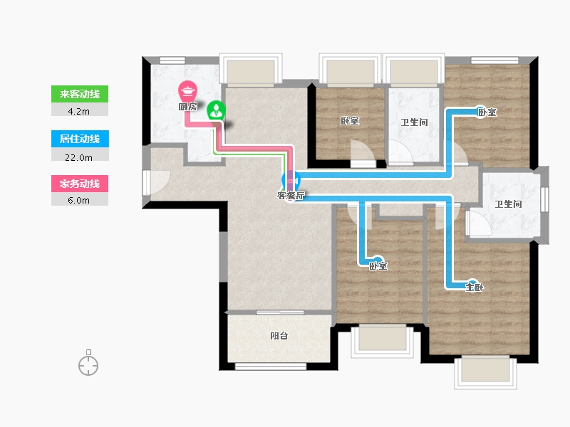 福建省-厦门市-建发书香泊月-88.00-户型库-动静线