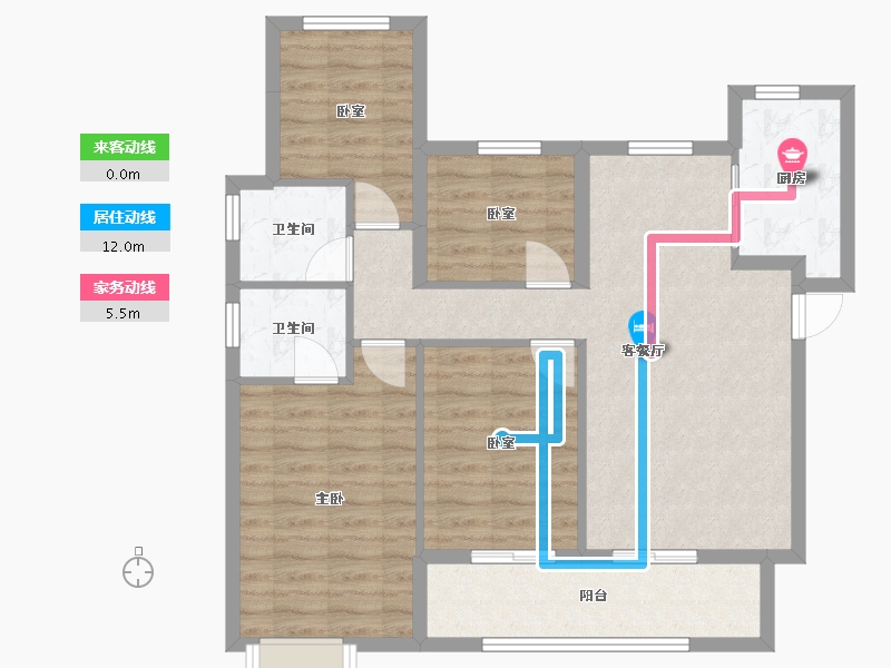 福建省-厦门市-保利天汇-98.76-户型库-动静线