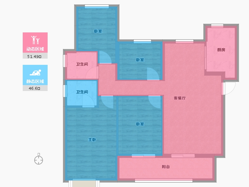 福建省-厦门市-保利天汇-98.76-户型库-动静分区