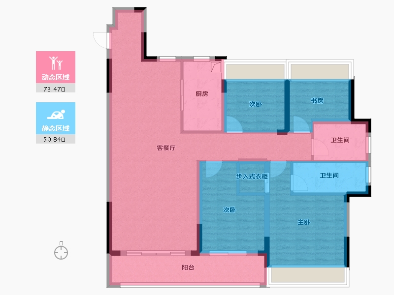 浙江省-绍兴市-金樾玖著-111.20-户型库-动静分区