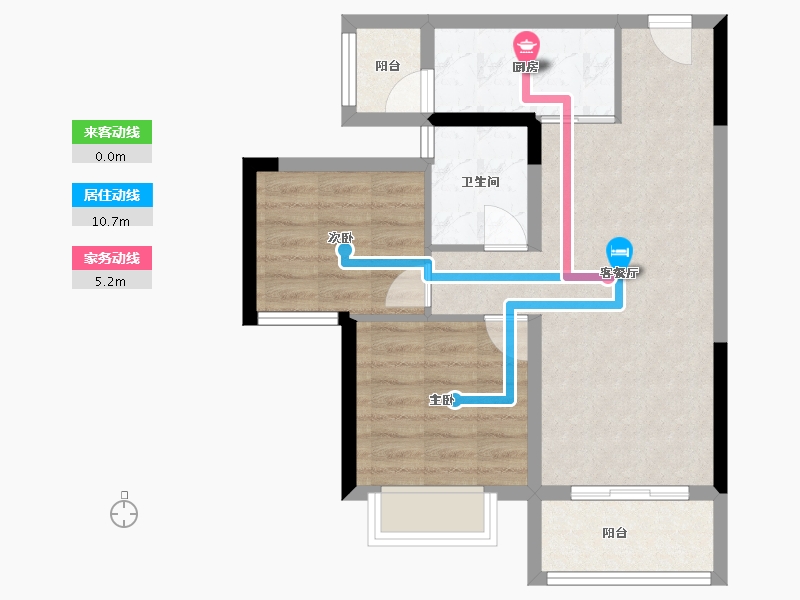 四川省-成都市-兴城人居鎏林语-59.88-户型库-动静线