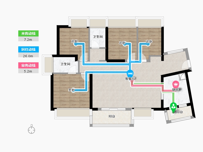 广东省-深圳市-招商臻城-95.77-户型库-动静线