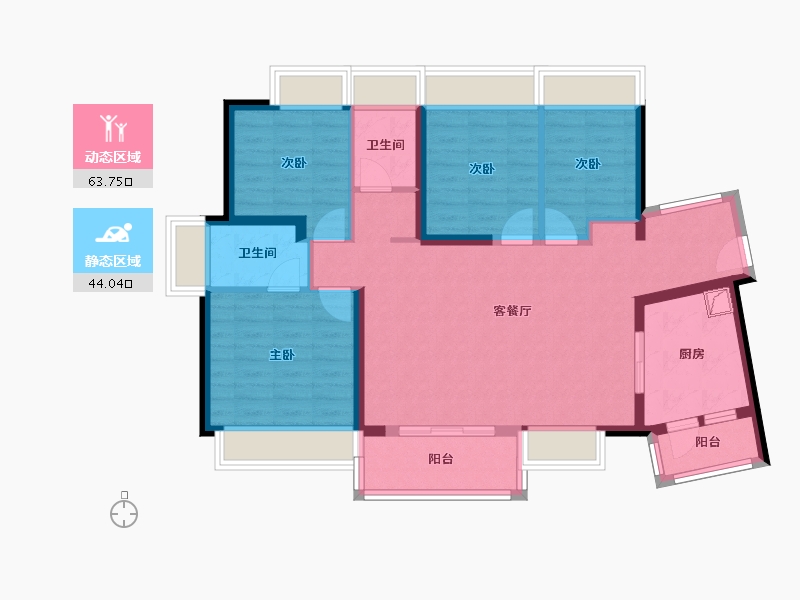 广东省-深圳市-招商臻城-95.77-户型库-动静分区