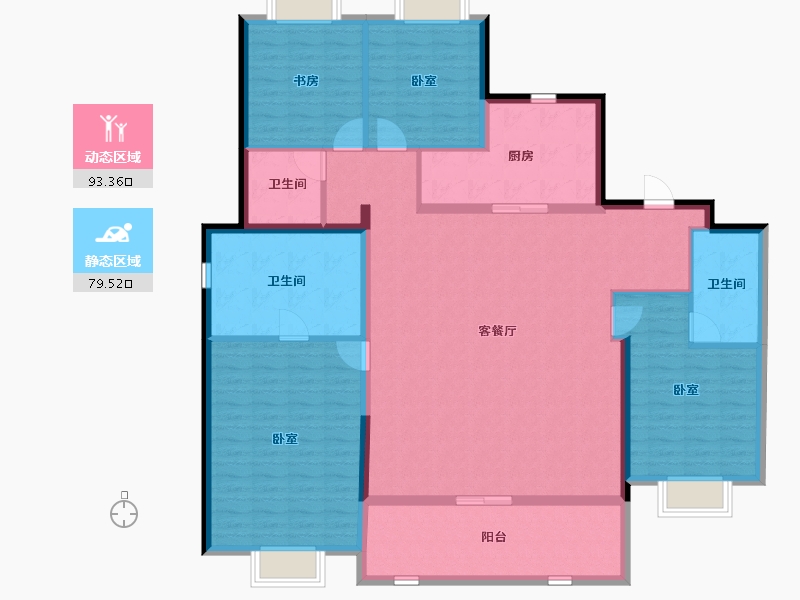 湖北省-武汉市-武汉城建·中央云城-157.59-户型库-动静分区