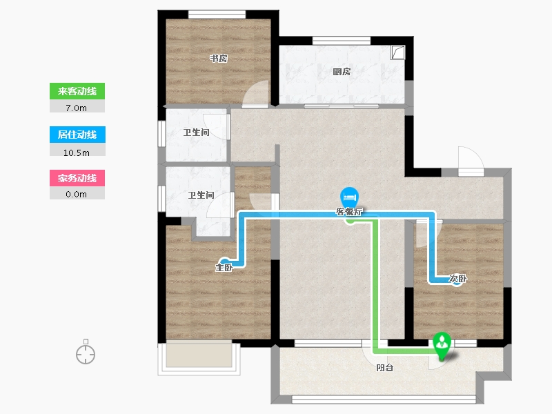 河北省-廊坊市-龙河新城-87.20-户型库-动静线