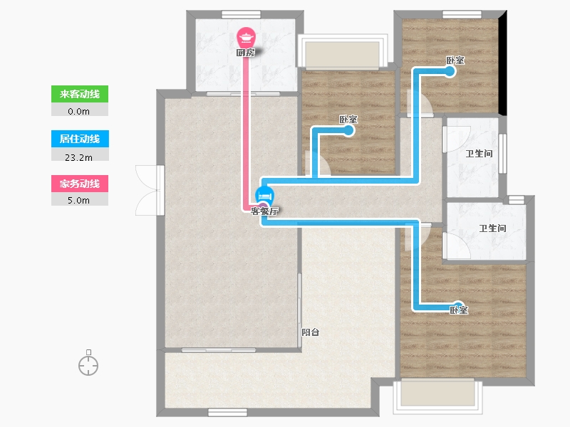 湖南省-长沙市-国欣云境府-104.85-户型库-动静线