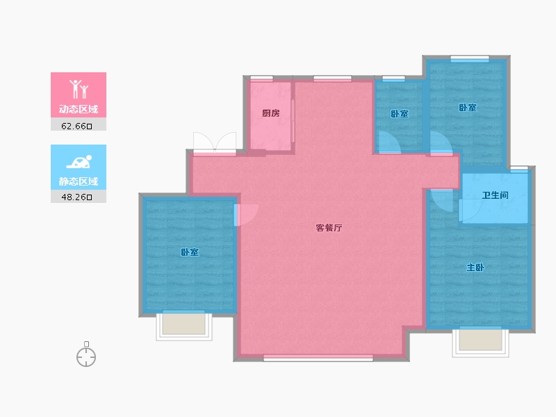 河北省-保定市-嘉禾·复兴公馆-100.97-户型库-动静分区