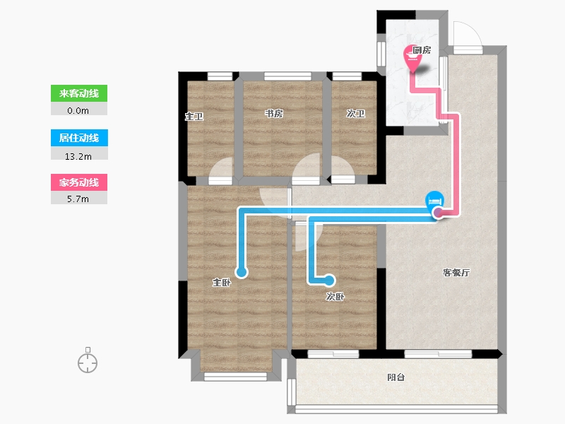 浙江省-杭州市-保利·和颂春风里-77.36-户型库-动静线