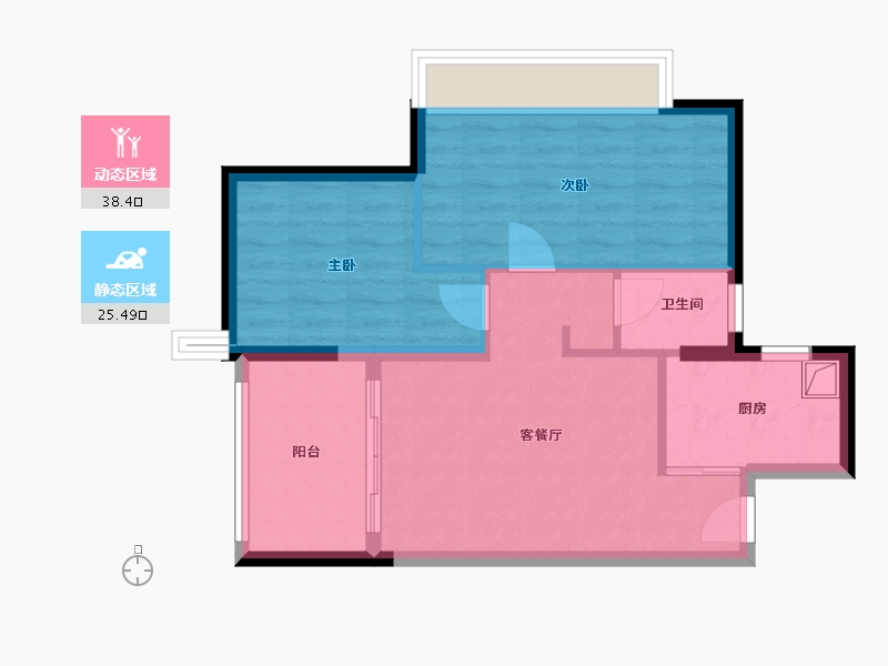 广东省-深圳市-深圳前海·华发冰雪世界·华发新城-56.80-户型库-动静分区