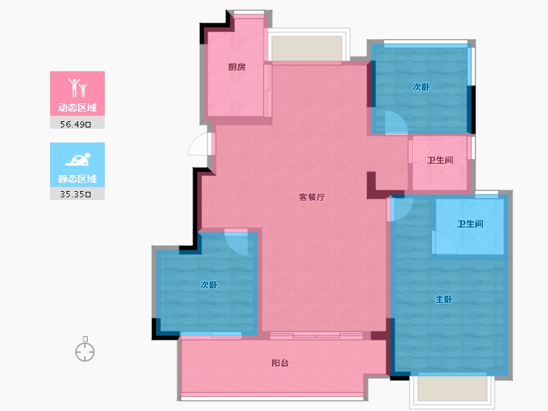 安徽省-合肥市-鼎建璟阳里-82.00-户型库-动静分区