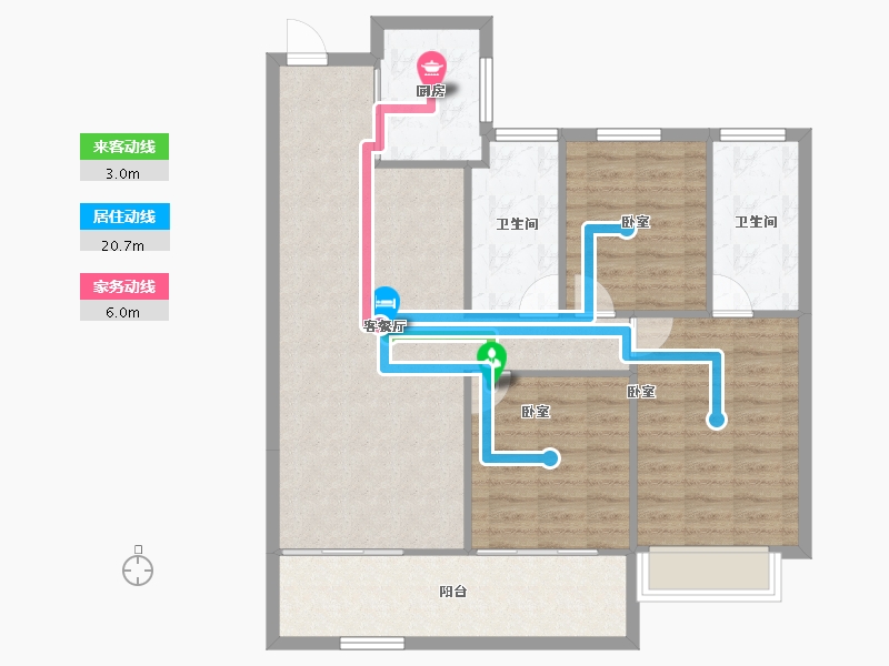 湖北省-武汉市-信达新外滩-96.67-户型库-动静线