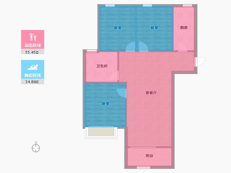 河南省-郑州市-万华城-82.68-户型库-动静分区