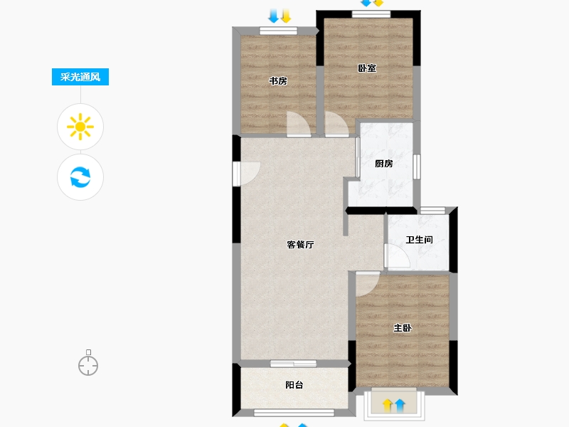 江西省-南昌市-未来都会-71.20-户型库-采光通风