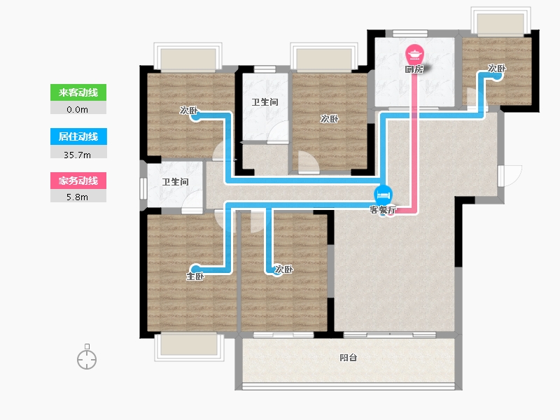 江西省-宜春市-博文天成小区-127.00-户型库-动静线