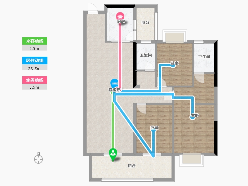 广西壮族自治区-南宁市-万丰新新传奇-104.80-户型库-动静线