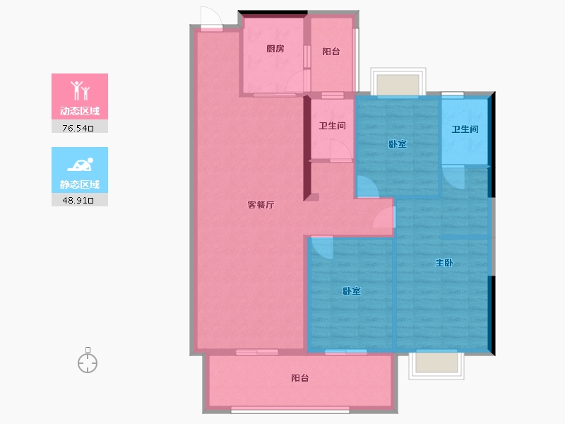 广西壮族自治区-南宁市-万丰新新传奇-104.80-户型库-动静分区