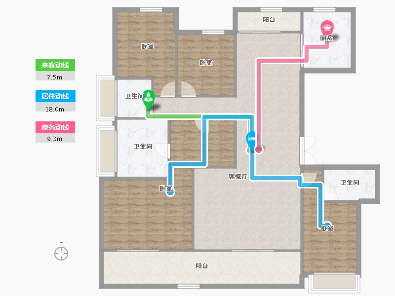 湖南省-长沙市-时代倾城六期(时代汀蓝)-159.03-户型库-动静线