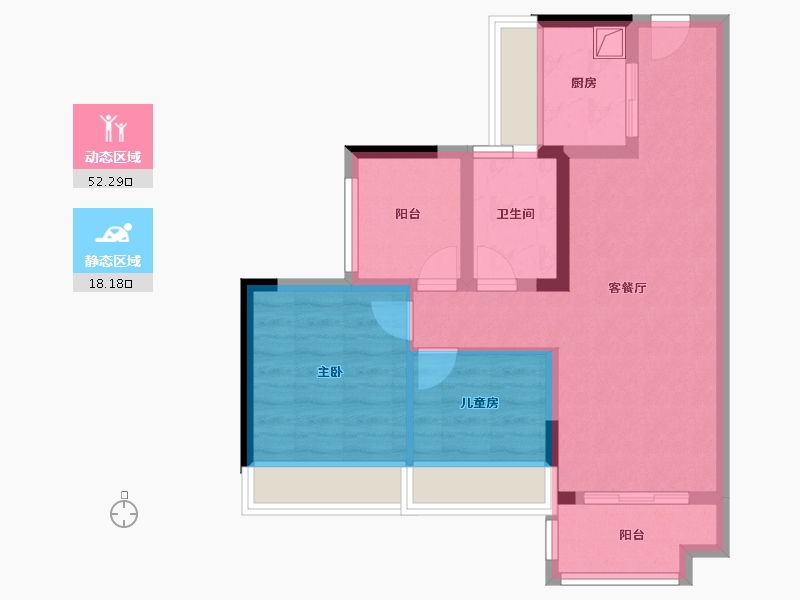 广东省-珠海市-山东健康·香府一品-61.61-户型库-动静分区