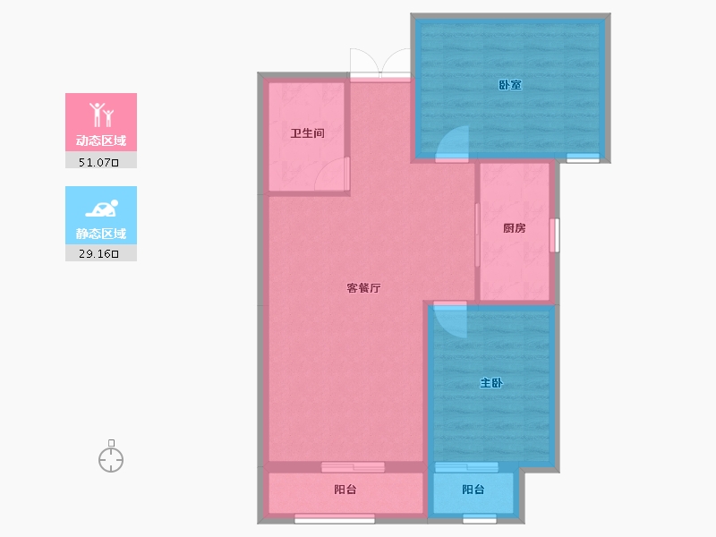 北京-北京市-华龙in巷-81.15-户型库-动静分区