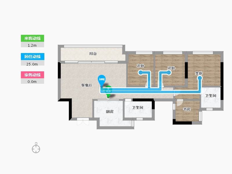 重庆-重庆市-海成云沐-75.99-户型库-动静线