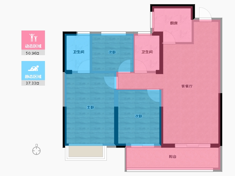 湖北省-武汉市-城投联投誉江南-79.12-户型库-动静分区