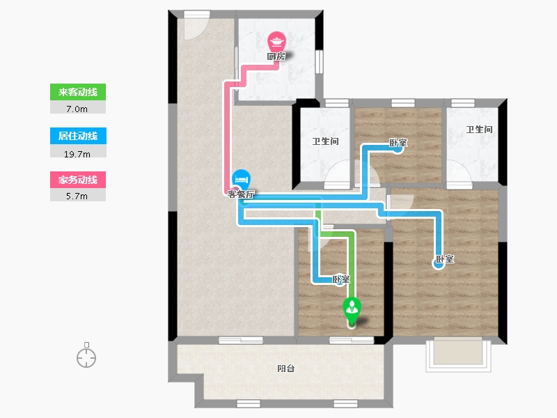 江苏省-镇江市-碧桂园凤凰城-86.09-户型库-动静线