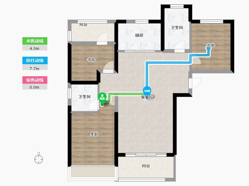 河南省-郑州市-万华城-84.00-户型库-动静线