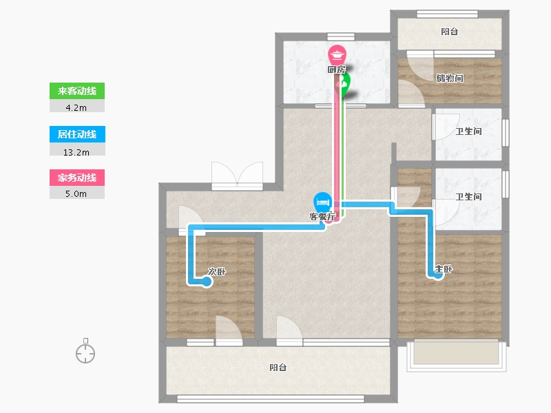 山东省-青岛市-崂山悦府-96.00-户型库-动静线